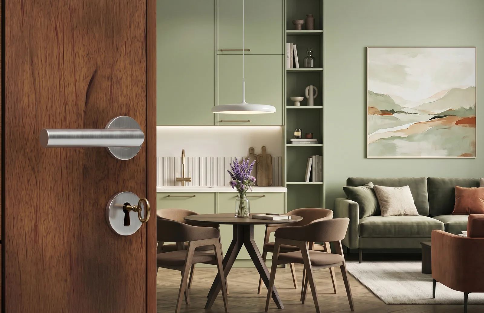 Interior view of a modern rental apartment